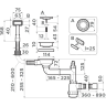 Арматура для одночашевых моек с декоративной решеткой OMOIKIRI WK-1-GB