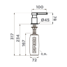 Дозатор для моющего средства OMOIKIRI OM-05-GM латунь/вороненая сталь