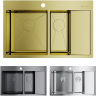 Мойка OMOIKIRI AKISAME 78-2-LG-L нерж.сталь/светлое золото