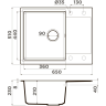 Мойка OMOIKIRI DAISEN 65T-BE Tetogranit/ваниль