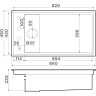 Мойка OMOIKIRI KINARU PRO 86-U/I-GB Artceramic/графит