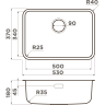Мойка OMOIKIRI OMI 53-U/I ULTRA MINI GB нерж.сталь/графит