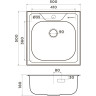 Мойка OMOIKIRI SARU 50-IN нерж.сталь/нержавеющая сталь