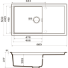 Мойка OMOIKIRI SINTESI 86-GB Artceramic/графит